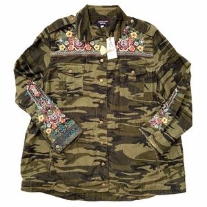 Johnny Was Workshop Raquel Military Coat Jacket